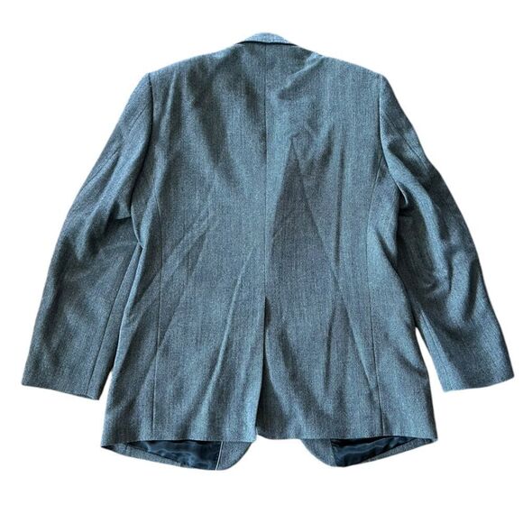 Covington Blazer Suit Jacket Mens Grey Herringbone Lambswool Wool 42 R - Picture 2 of 6